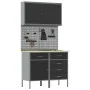 Set de Gabinete de Trabajo Set de 4 Negro Acero Mediano de , Mesas de trabajo - Ref: Foro24-3321424, Precio: 385,60 €, Descue...
