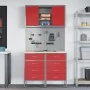 Conjunto de Banco de Trabajo de 5 Piezas Rojo Acero de , Mesas de trabajo - Ref: Foro24-3321423, Precio: 422,98 €, Descuento: %
