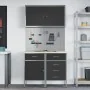 Set de Gabinete de Trabajo Set de 4 Negro Acero Mediano de , Mesas de trabajo - Ref: Foro24-3321424, Precio: 385,60 €, Descue...