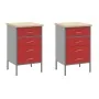 Conjunto de Banco de Trabajo de 5 Piezas Rojo Acero de , Mesas de trabajo - Ref: Foro24-3321423, Precio: 422,98 €, Descuento: %