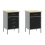 Set de Gabinete de Trabajo Set de 4 Negro Acero Mediano de , Mesas de trabajo - Ref: Foro24-3321424, Precio: 385,60 €, Descue...