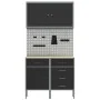 Set de Gabinete de Trabajo Set de 4 Negro Acero Mediano de , Mesas de trabajo - Ref: Foro24-3321424, Precio: 385,60 €, Descue...