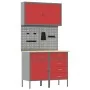 Conjunto de Banco de Trabajo de 5 Piezas Rojo Acero de , Mesas de trabajo - Ref: Foro24-3321425, Precio: 385,88 €, Descuento: %