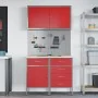 Conjunto de Banco de Trabajo de 5 Piezas Rojo Acero de , Mesas de trabajo - Ref: Foro24-3321425, Precio: 385,88 €, Descuento: %