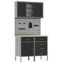 Juego de Banco de Trabajo de 5 Piezas de Acero Negro de , Mesas de trabajo - Ref: Foro24-3321426, Precio: 399,00 €, Descuento: %