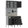 Juego de Banco de Trabajo de 5 Piezas de Acero Negro de , Mesas de trabajo - Ref: Foro24-3321426, Precio: 399,00 €, Descuento: %