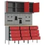 Conjunto de gabinete de trabajo y tablero de clavos de 8 piezas rojo MDF y metal von , Arbeitstische - Ref: Foro24-3321435, P...