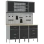 Set de Banco de Trabajo de 7 Piezas Acero Negro by , Work tables - Ref: Foro24-3321436, Price: 598,07 €, Discount: %