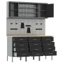 Set de Banco de Trabajo de 7 Piezas Acero Negro by , Work tables - Ref: Foro24-3321436, Price: 598,07 €, Discount: %