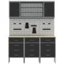 Set de Banco de Trabajo de 7 Piezas Acero Negro by , Work tables - Ref: Foro24-3321436, Price: 598,07 €, Discount: %