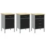 8-piece work cabinet and tool panel set black MDF and metal by , Work tables - Ref: Foro24-3321440, Price: 581,55 €, Discount: %