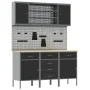 7-piece workbench set in black steel | Foro24.es | Tu tienda online para hogar, jardín y más Foro24.es