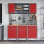 7-Piece Red Steel Workbench Set | Foro24.es | Tu tienda online para hogar, jardín y más Foro24.es