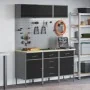 8-piece workbench set Black Steel by , Work tables - Ref: Foro24-3321444, Price: 590,18 €, Discount: %