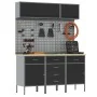 8-piece workbench set Black Steel by , Work tables - Ref: Foro24-3321444, Price: 590,18 €, Discount: %