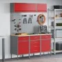 8-piece workbench set Steel Red by , Work tables - Ref: Foro24-3321445, Price: 577,65 €, Discount: %