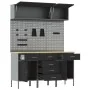 8-piece workbench set Black Steel by , Work tables - Ref: Foro24-3321444, Price: 590,18 €, Discount: %