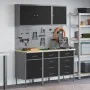 Conjunto de Banco de Trabajo de 8 Piezas Acero Negro de , Mesas de trabajo - Ref: Foro24-3321446, Precio: 600,55 €, Descuento: %