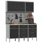 Conjunto de Banco de Trabajo de 8 Piezas Acero Negro de , Mesas de trabajo - Ref: Foro24-3321446, Precio: 600,55 €, Descuento: %
