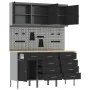 8-Piece Workbench Set Black Steel by , Work tables - Ref: Foro24-3321446, Price: 601,59 €, Discount: %