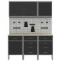 8-Piece Workbench Set Black Steel by , Work tables - Ref: Foro24-3321446, Price: 601,59 €, Discount: %