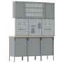 7-teiliges Werkbank-Set aus schwarzem Stahl von , Arbeitstische - Ref: Foro24-3321448, Preis: 577,93 €, Rabatt: %