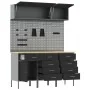Juego de banco de trabajo de 8 piezas acero negro de , Mesas de trabajo - Ref: Foro24-3321450, Precio: 620,95 €, Descuento: %