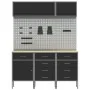 Juego de banco de trabajo de 8 piezas acero negro de , Mesas de trabajo - Ref: Foro24-3321450, Precio: 620,95 €, Descuento: %