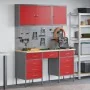 8-piece cabinet and tool panel set in MDF and red metal | Foro24.es | Tu tienda online para hogar, jardín y más Foro24.es