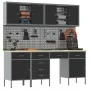 10-Piece Workbench Set in Black Steel by , Work tables - Ref: Foro24-3321478, Price: 759,61 €, Discount: %