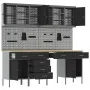 10-Piece Workbench Set in Black Steel by , Work tables - Ref: Foro24-3321478, Price: 759,61 €, Discount: %