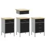 10-Piece Workbench Set in Black Steel by , Work tables - Ref: Foro24-3321478, Price: 759,61 €, Discount: %