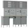10-teiliges Werkbank-Set aus schwarzem Stahl von , Arbeitstische - Ref: Foro24-3321478, Preis: 744,07 €, Rabatt: %