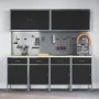 Set mit 10 Stück für Arbeitsschrank und Lochplatte Schwarz MDF und Metall von , Arbeitstische - Ref: Foro24-3321482, Preis: 7...