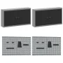 Set of 10 pieces for work cabinet and perforated panel Black MDF and Metal by , Work tables - Ref: Foro24-3321482, Price: 778...