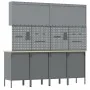 Set of 10 pieces for work cabinet and perforated panel Black MDF and Metal by , Work tables - Ref: Foro24-3321482, Price: 778...