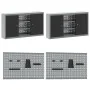 Set of 10 cabinet and drilling panel of 10 pieces black made of MDF and metal by , Work tables - Ref: Foro24-3321484, Price: ...