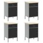 Set of 10 cabinet and drilling panel of 10 pieces black made of MDF and metal by , Work tables - Ref: Foro24-3321484, Price: ...