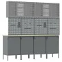 Set of 10 cabinet and drilling panel of 10 pieces black made of MDF and metal by , Work tables - Ref: Foro24-3321484, Price: ...