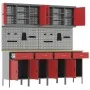 10-Piece Cabinet and Perforation Board Set in Red, MDF and Metal | Foro24.es | Tu tienda online para hogar, jardín y más Foro24.es