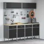 10-Piece Work Cabinet and Tool Panel Set Black MDF and Metal | Foro24.es | Tu tienda online para hogar, jardín y más Foro24.es