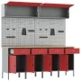 Set of 10 pieces of work cabinet and red MDF and metal peg panel | Foro24.es | Tu tienda online para hogar, jardín y más Foro24.es