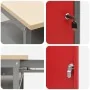 Set of 10 pieces of work cabinet and red MDF and metal peg panel | Foro24.es | Tu tienda online para hogar, jardín y más Foro24.es