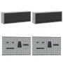 Set of 10 Pieces of Work Cabinet and Tool Panel Black MDF and Metal | Foro24.es | Tu tienda online para hogar, jardín y más Foro24.es