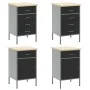 Set of 10 Pieces of Work Cabinet and Tool Panel Black MDF and Metal | Foro24.es | Tu tienda online para hogar, jardín y más Foro24.es