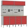 10-Piece Cabinet and Tool Board Set Red MDF and Metal | Foro24.es | Tu tienda online para hogar, jardín y más Foro24.es