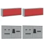 10-Piece Cabinet and Tool Board Set Red MDF and Metal | Foro24.es | Tu tienda online para hogar, jardín y más Foro24.es
