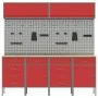 10-Piece Cabinet and Tool Board Set Red MDF and Metal | Foro24.es | Tu tienda online para hogar, jardín y más Foro24.es