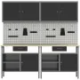 8-Piece Workbench Set in Black Steel | Foro24.es | Tu tienda online para hogar, jardín y más Foro24.es
