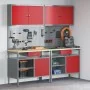 Red Steel 8-Piece Workbench Set | Foro24.es | Tu tienda online para hogar, jardín y más Foro24.es